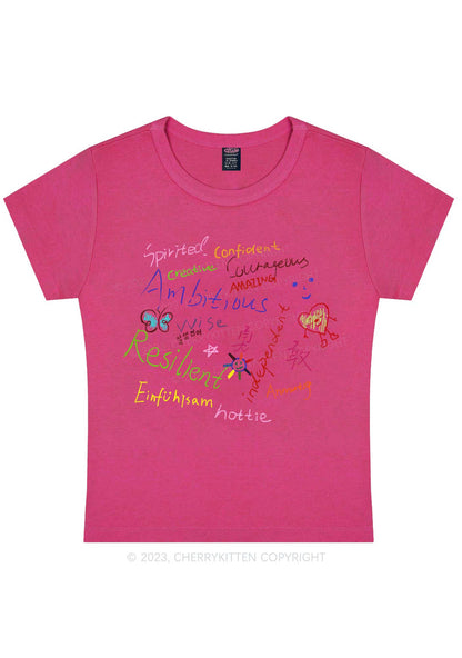 Curvy Women Personality Y2K Baby Tee Cherrykitten