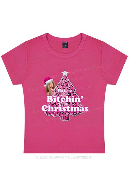 Christmas Bxxchin Y2K Baby Tee Cherrykitten