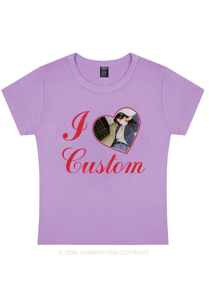 I Love Custom Name Y2K Valentine's Day Baby Tee Cherrykitten