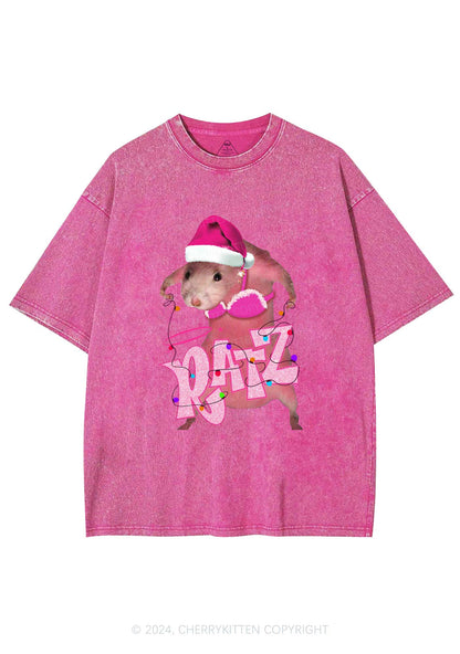 Christmas Ratz Y2K Washed Tee Cherrykitten