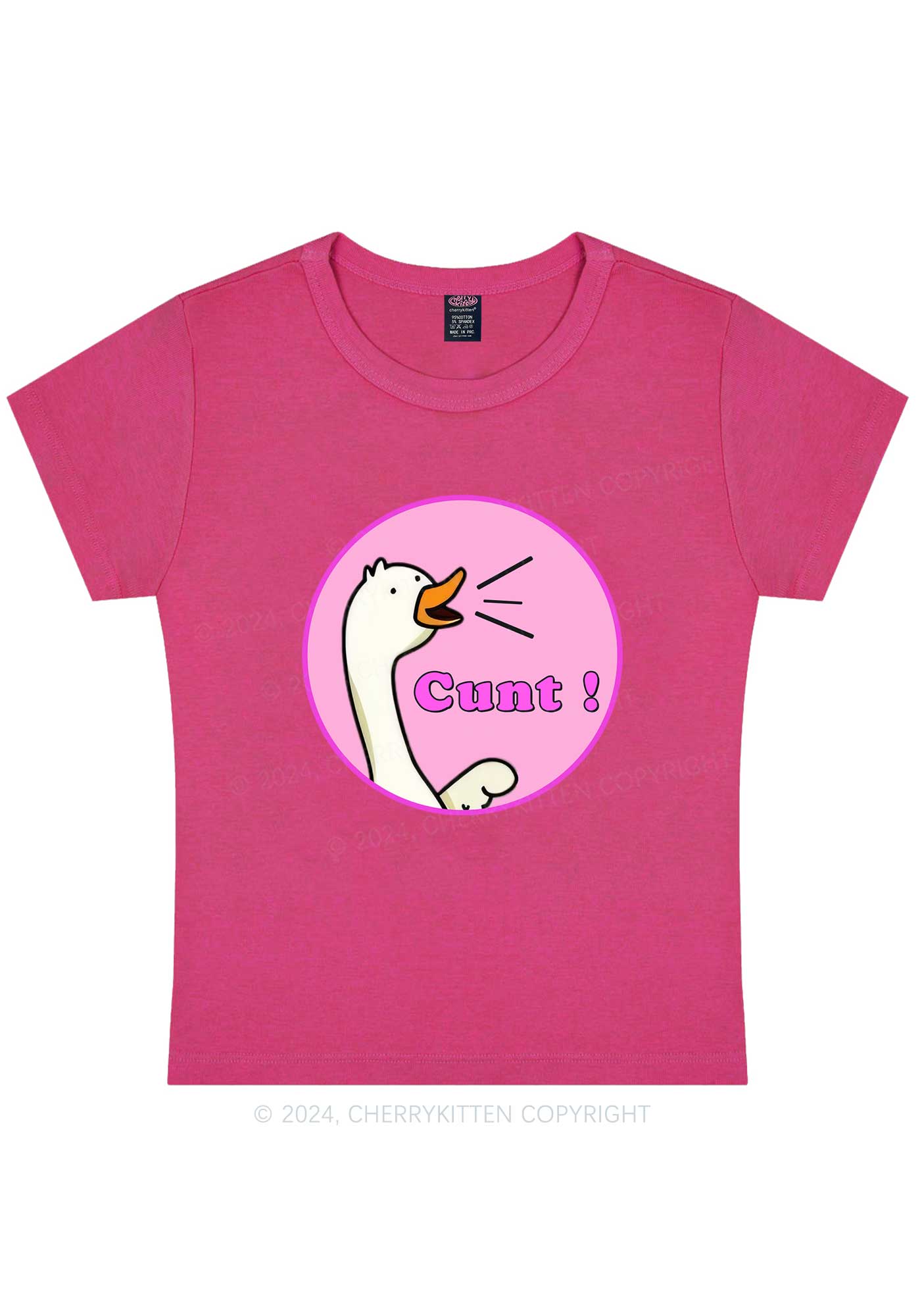 Duck Cxxt Y2K Baby Tee Cherrykitten