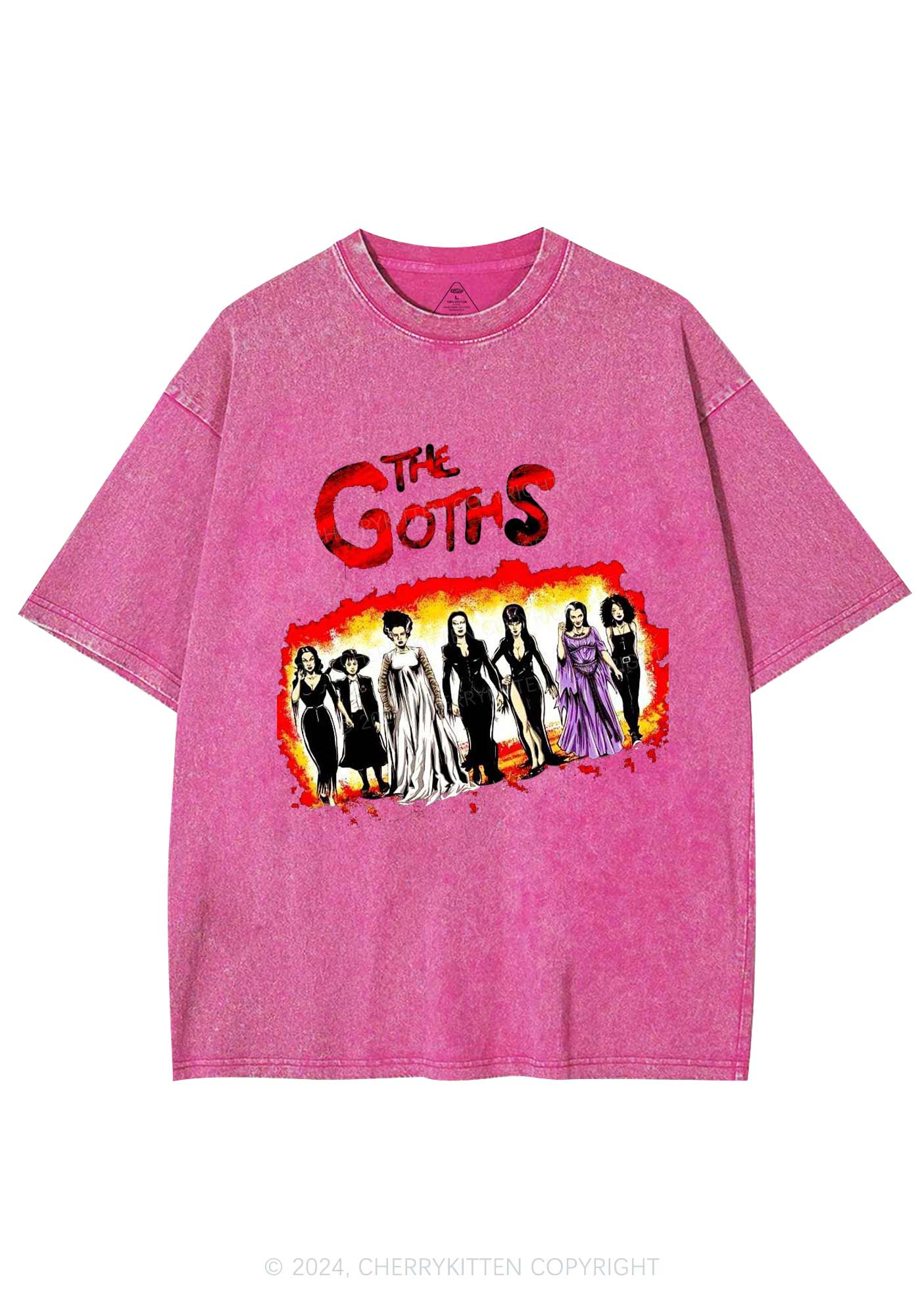 Halloween The Goths Y2K Washed Tee Cherrykitten