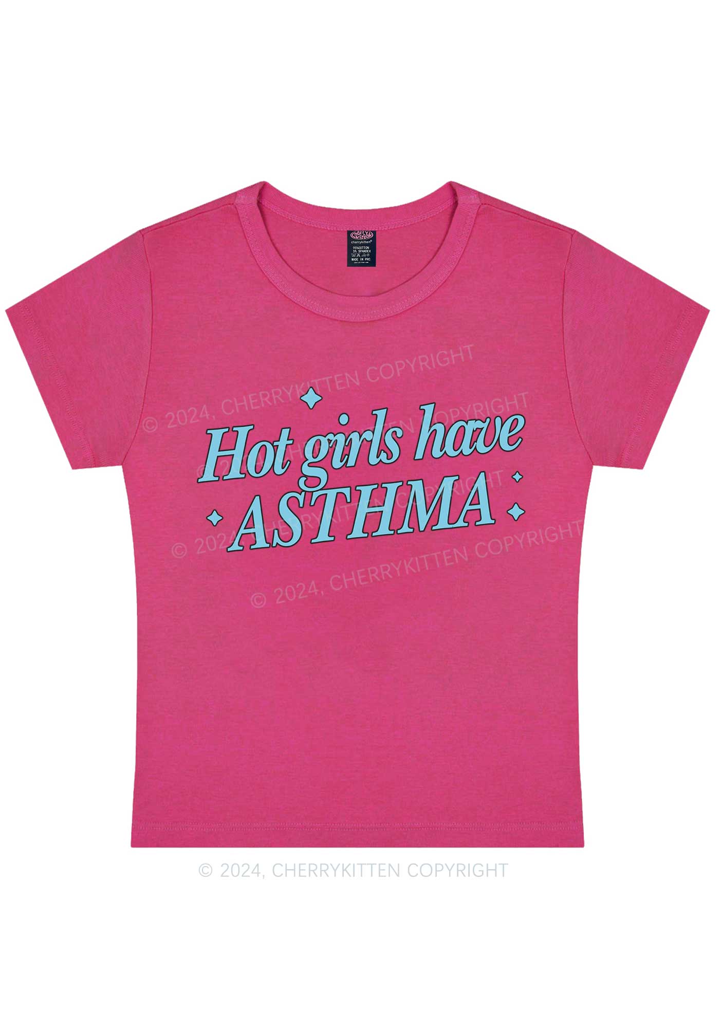 Hot Girls Have Asthma Y2K Baby Tee Cherrykitten