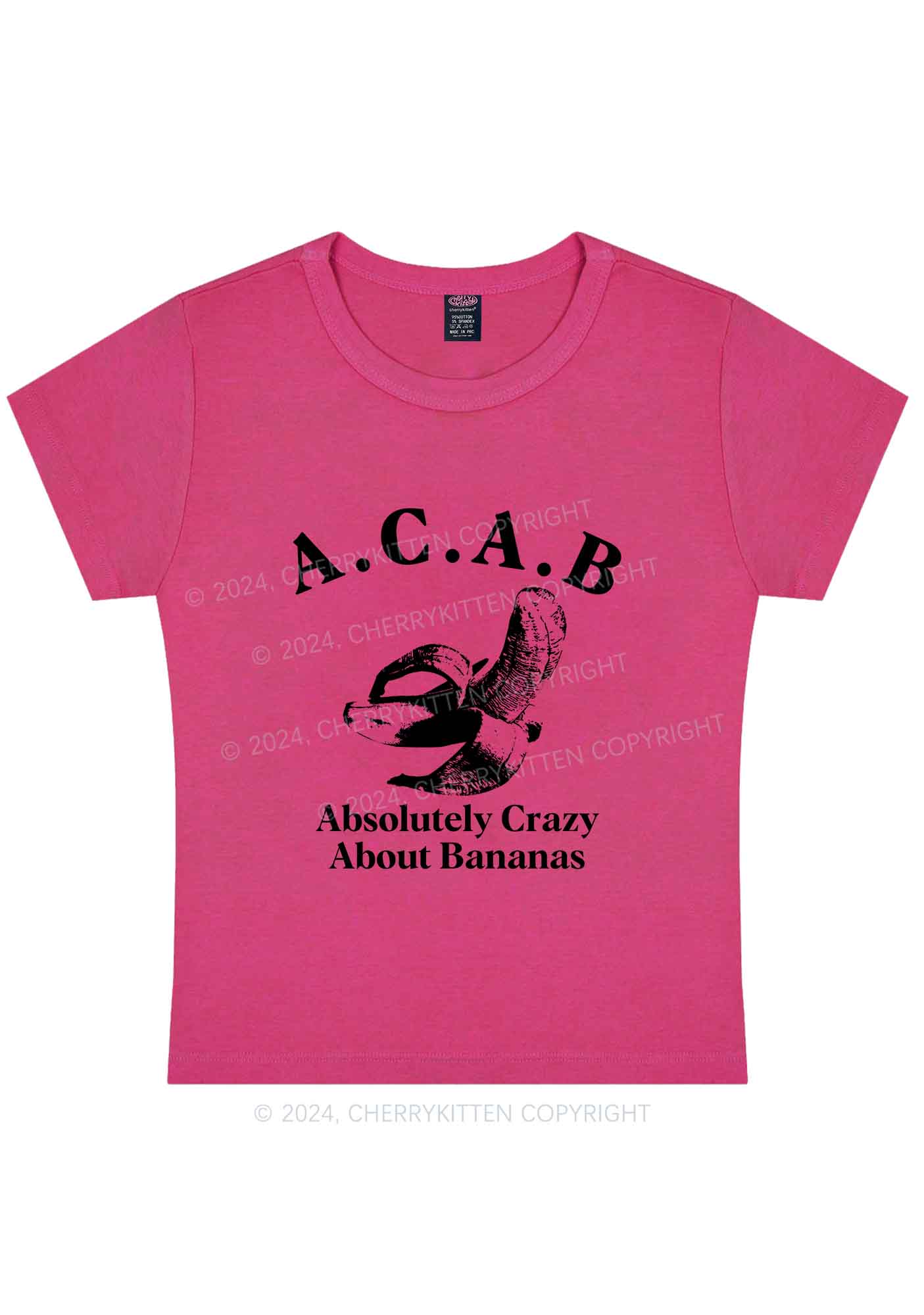 Absolutely Crazy Bananas Y2K Baby Tee Cherrykitten