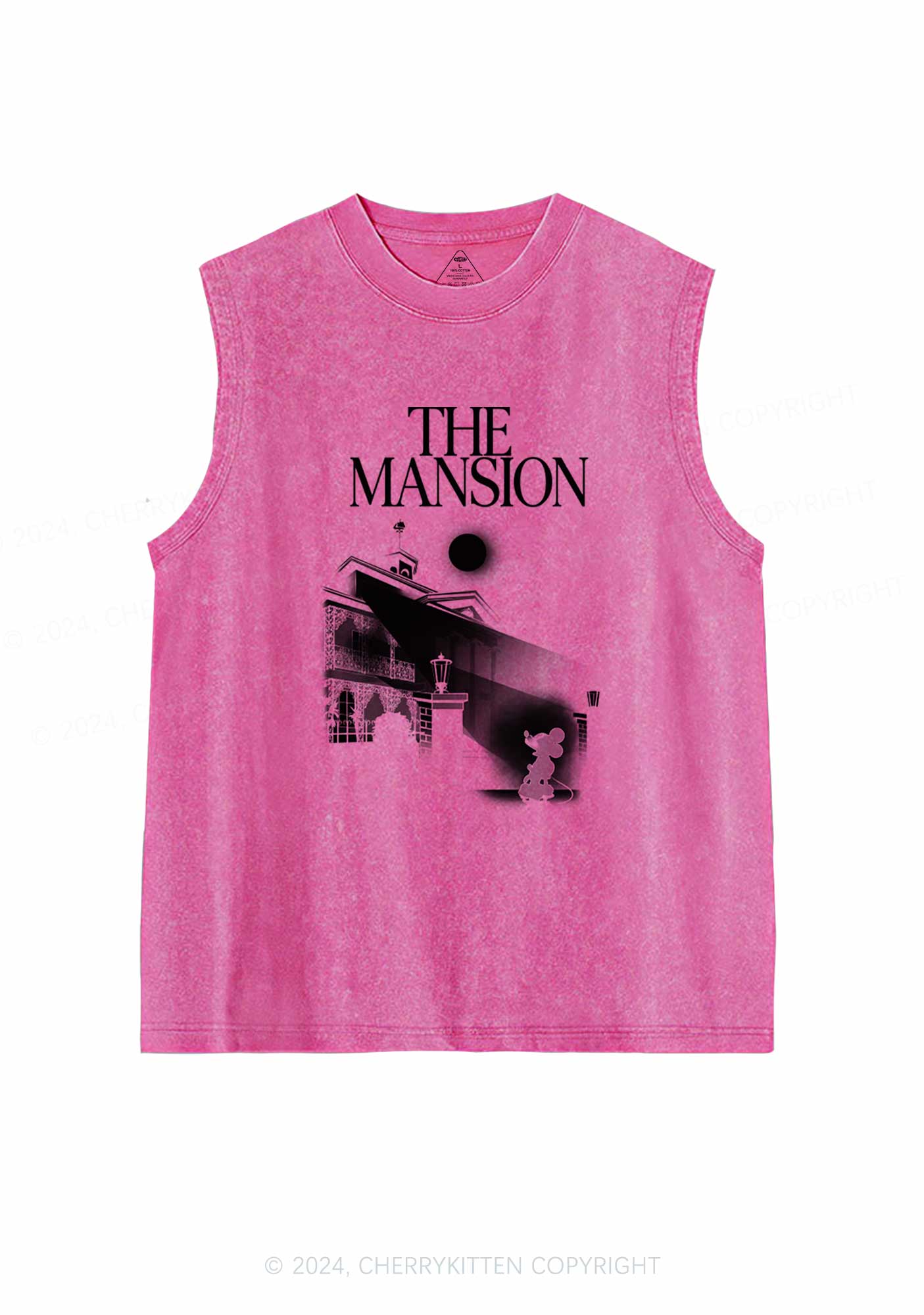 Halloween The Mansion Y2K Washed Tank Cherrykitten