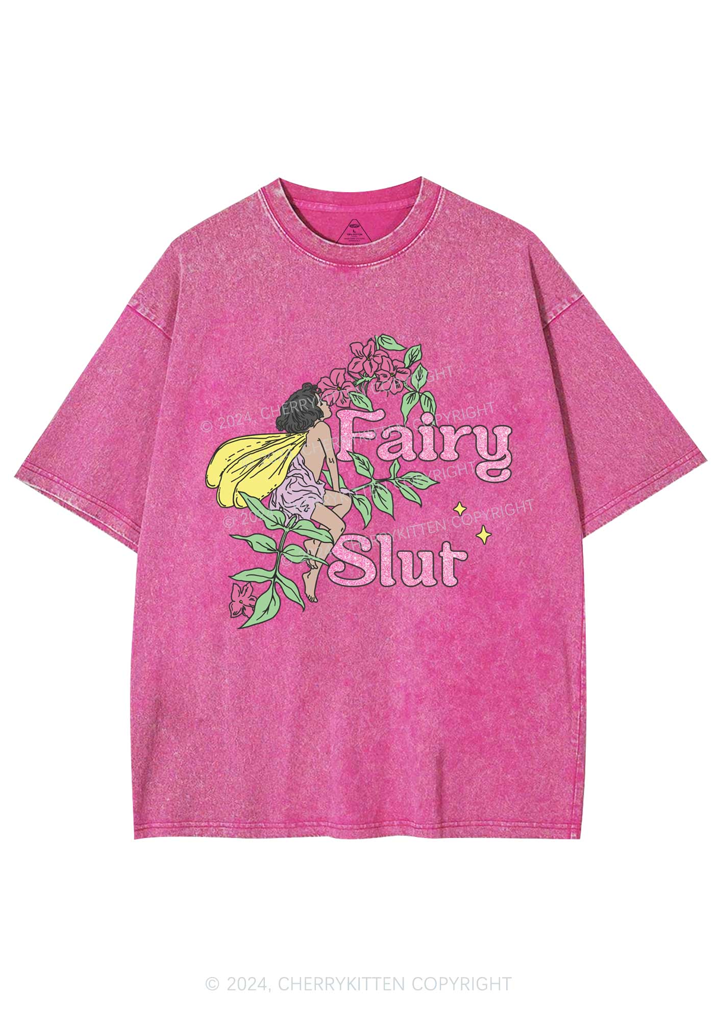 Fairy Slxt Y2K Washed Tee Cherrykitten