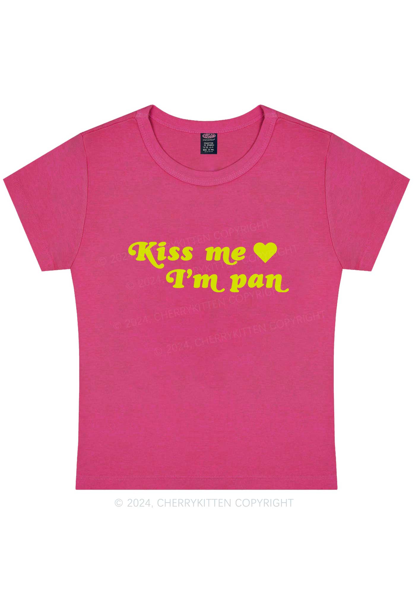 Curvy Kiss Me I’m Pan Y2K Baby Tee Cherrykitten