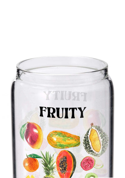 Fruity Y2K Printed Glass Cup Cherrykitten