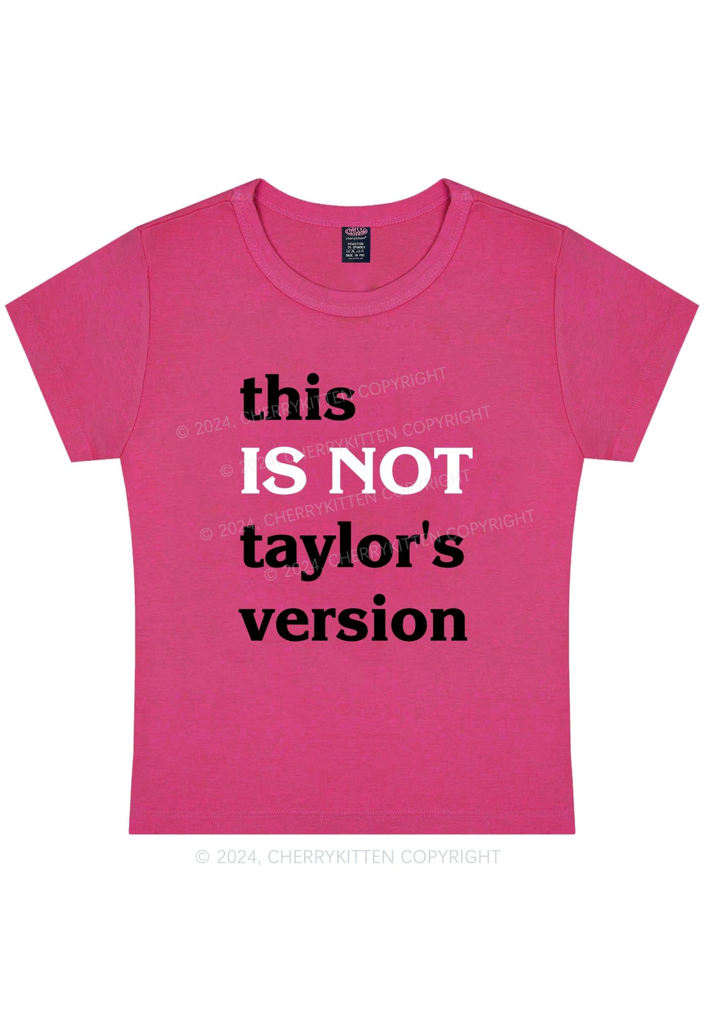 Is Not Tay's Version Y2K Baby Tee Cherrykitten