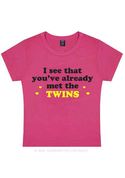 You've Already Met The Twins Y2K Baby Tee Cherrykitten