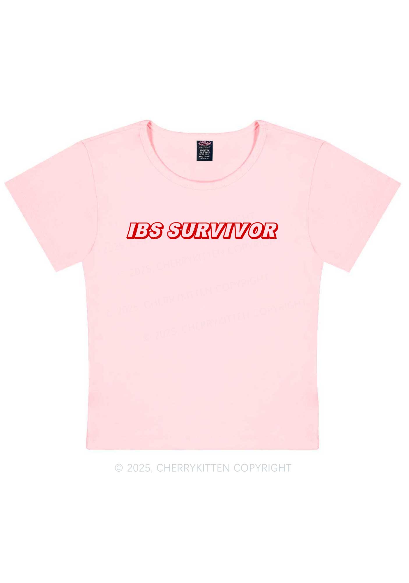 IBS Survivor Y2K Baby Tee Cherrykitten