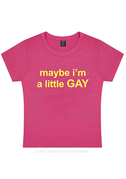 Maybe I'm A Gay Y2K Baby Tee Cherrykitten