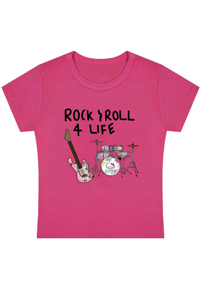 Curvy Rock Roll 4 Life Baby Tee