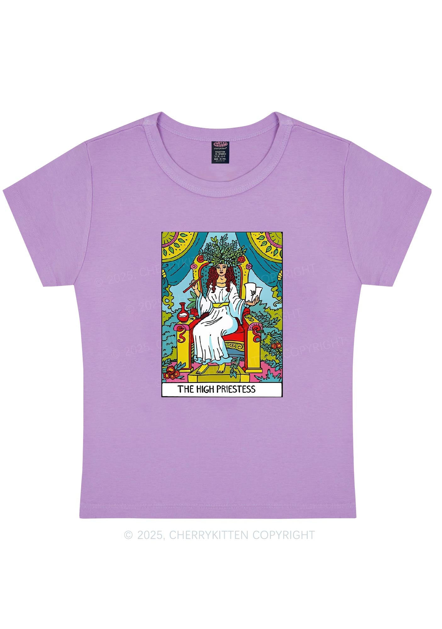 The High Priestess Y2K Baby Tee Cherrykitten