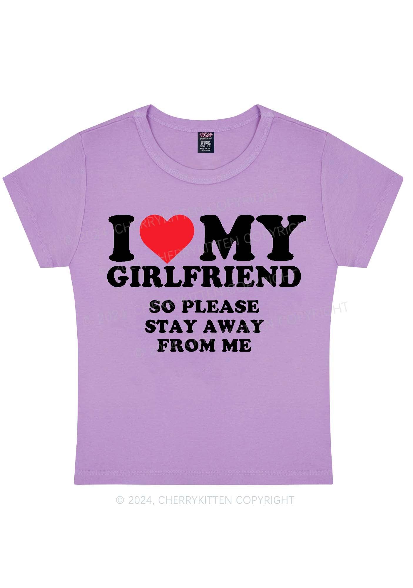 I Love My GF Y2K Valentine's Day Baby Tee Cherrykitten