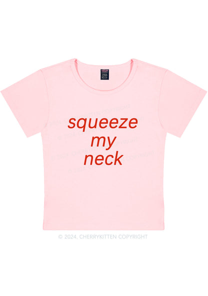 Squeeze My Neck Y2K Baby Tee Cherrykitten