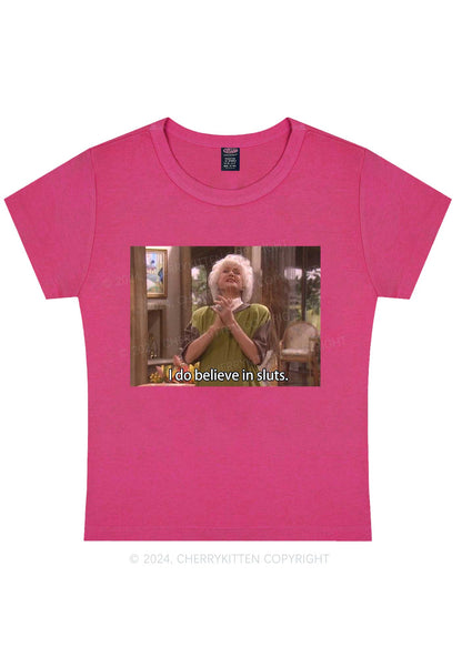 Do Believe In Slxt Y2K Baby Tee Cherrykitten