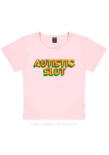 Autistic Slxt Y2K Baby Tee Cherrykitten