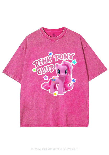 Pink Pony Y2K Washed Tee Cherrykitten