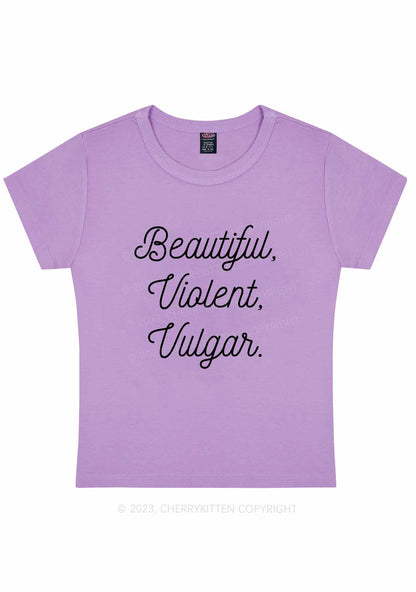 Beautiful Violent Vulgar Y2K Baby Tee Cherrykitten