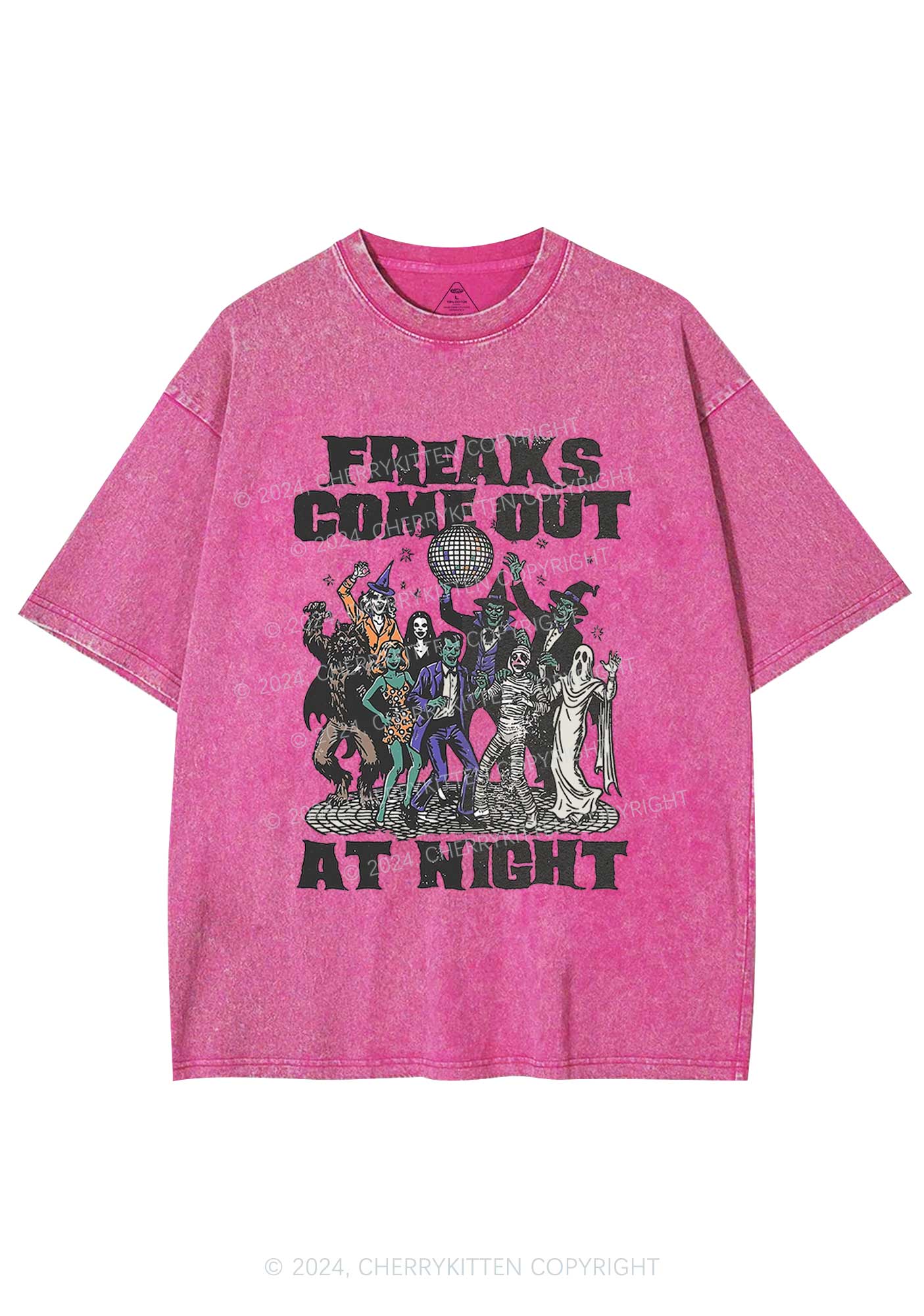 Halloween Freaks Come Out Y2K Washed Tee Cherrykitten