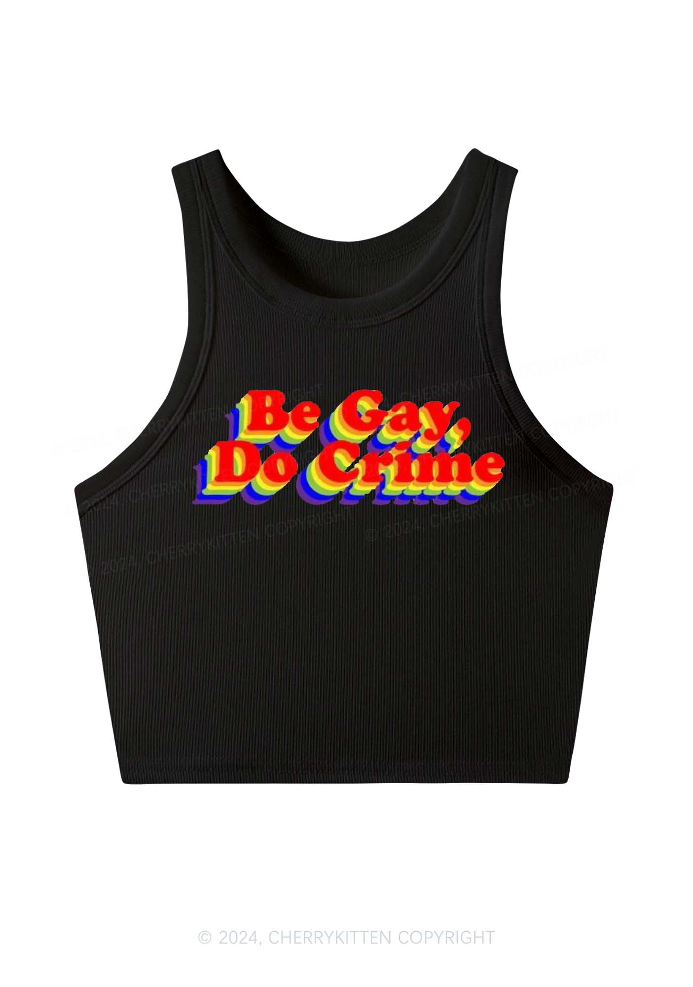 Be Gay Do Crxme Y2K Crop Tank Top Cherrykitten