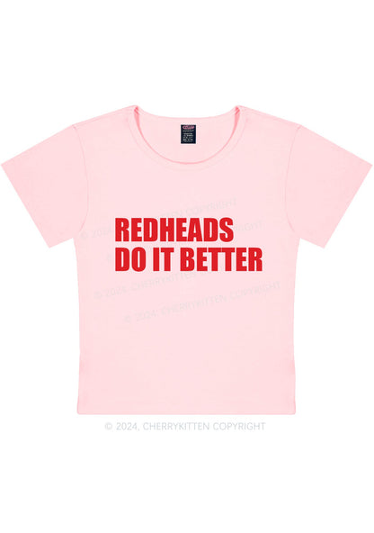 Redheads Do It Better Y2K Baby Tee Cherrykitten