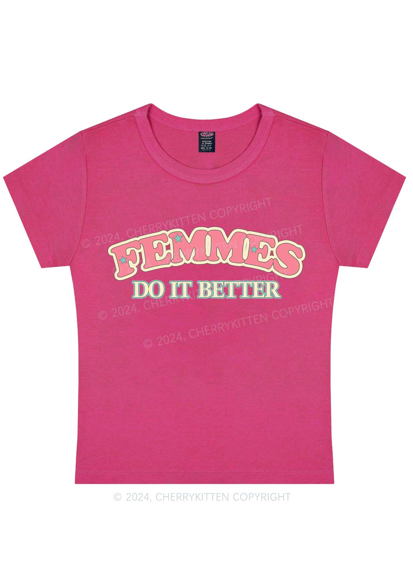 Femmes Do It Better Y2K Baby Tee Cherrykitten