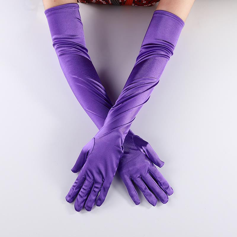 Halloween Y2K Satin Stretch Gloves