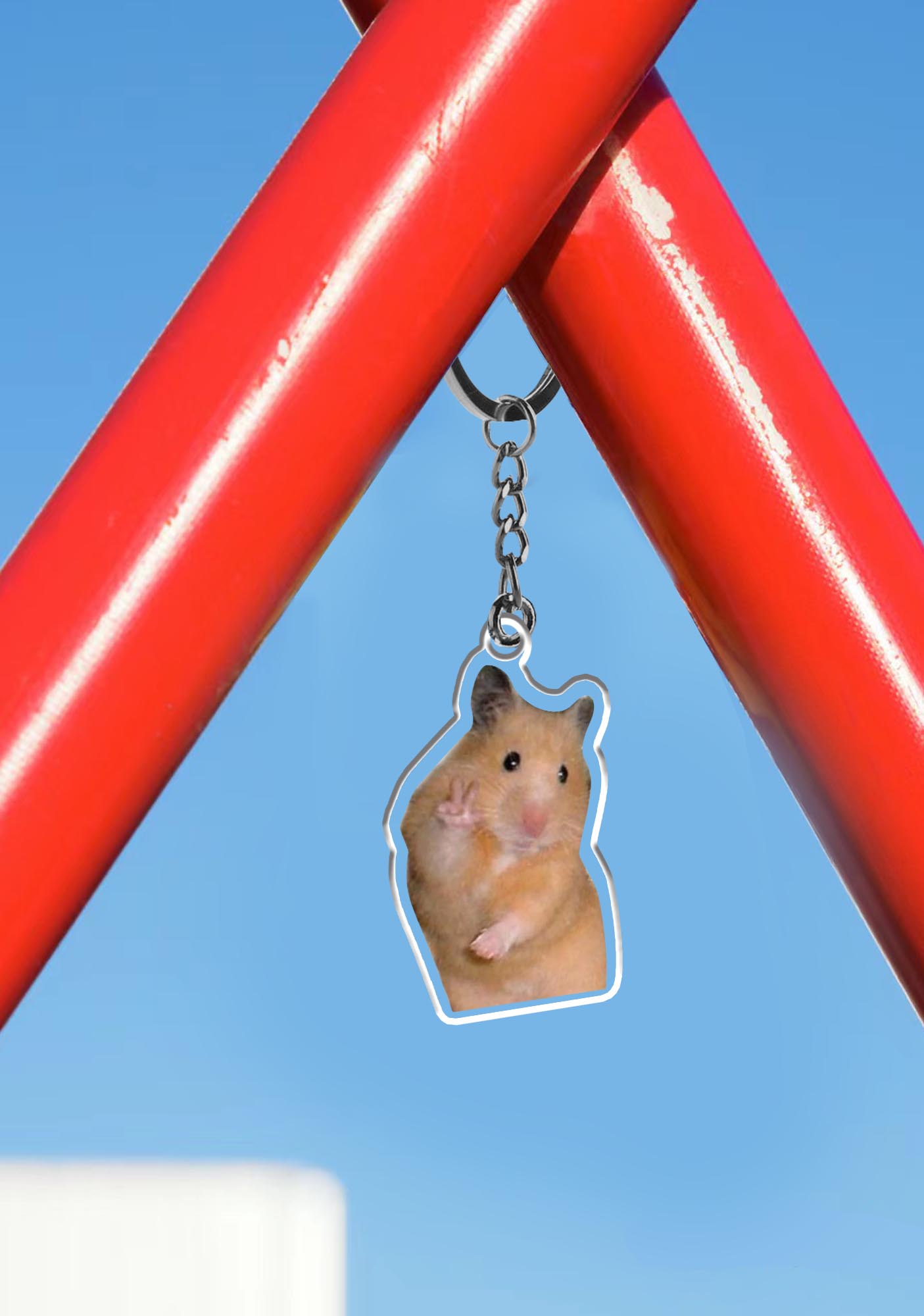 Peace Hamster 1Pc Y2K Keychain Cherrykitten