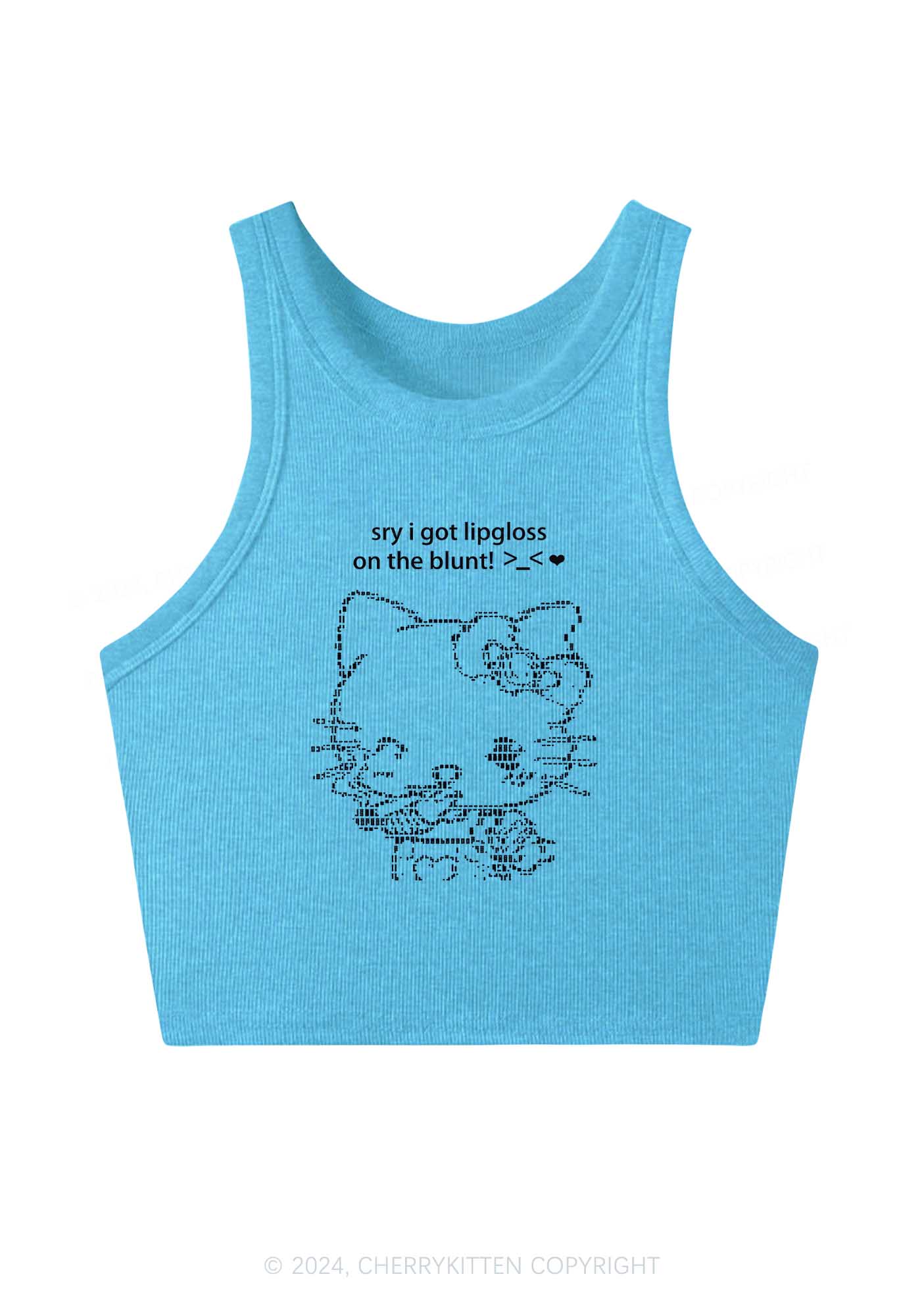 Sorry About Lipgloss Y2K Crop Tank Top Cherrykitten