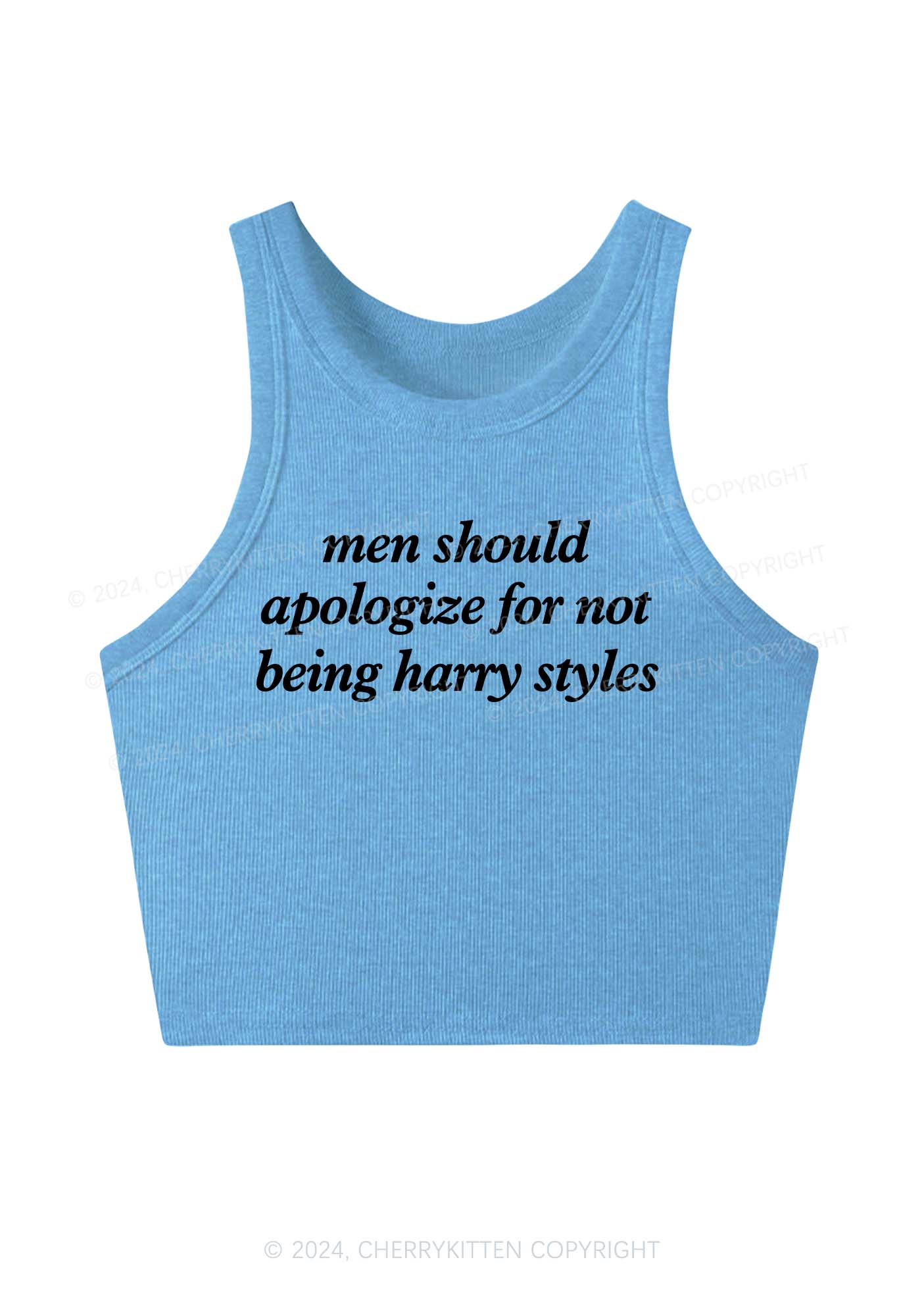 Men Should Apologize Y2K Crop Tank Top Cherrykitten