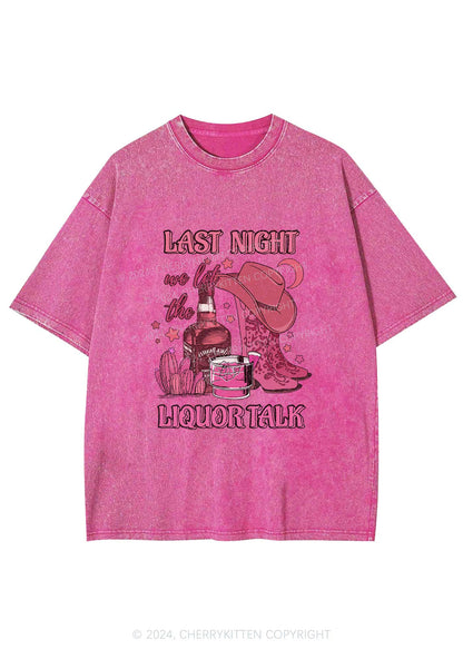 Liquor Talk Y2K Washed Tee Cherrykitten