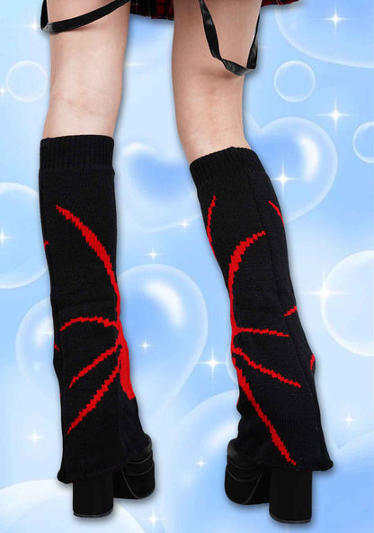 Red Spider Y2K Leg Warmers Cherrykitten