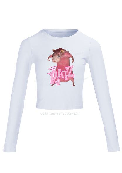 Pink Ratz Y2K Long Sleeve Crop Top Cherrykitten