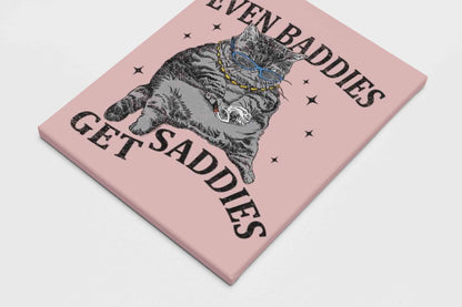 Even Baddies Get Saddies Y2K Canvas Wall Art Cherrykitten