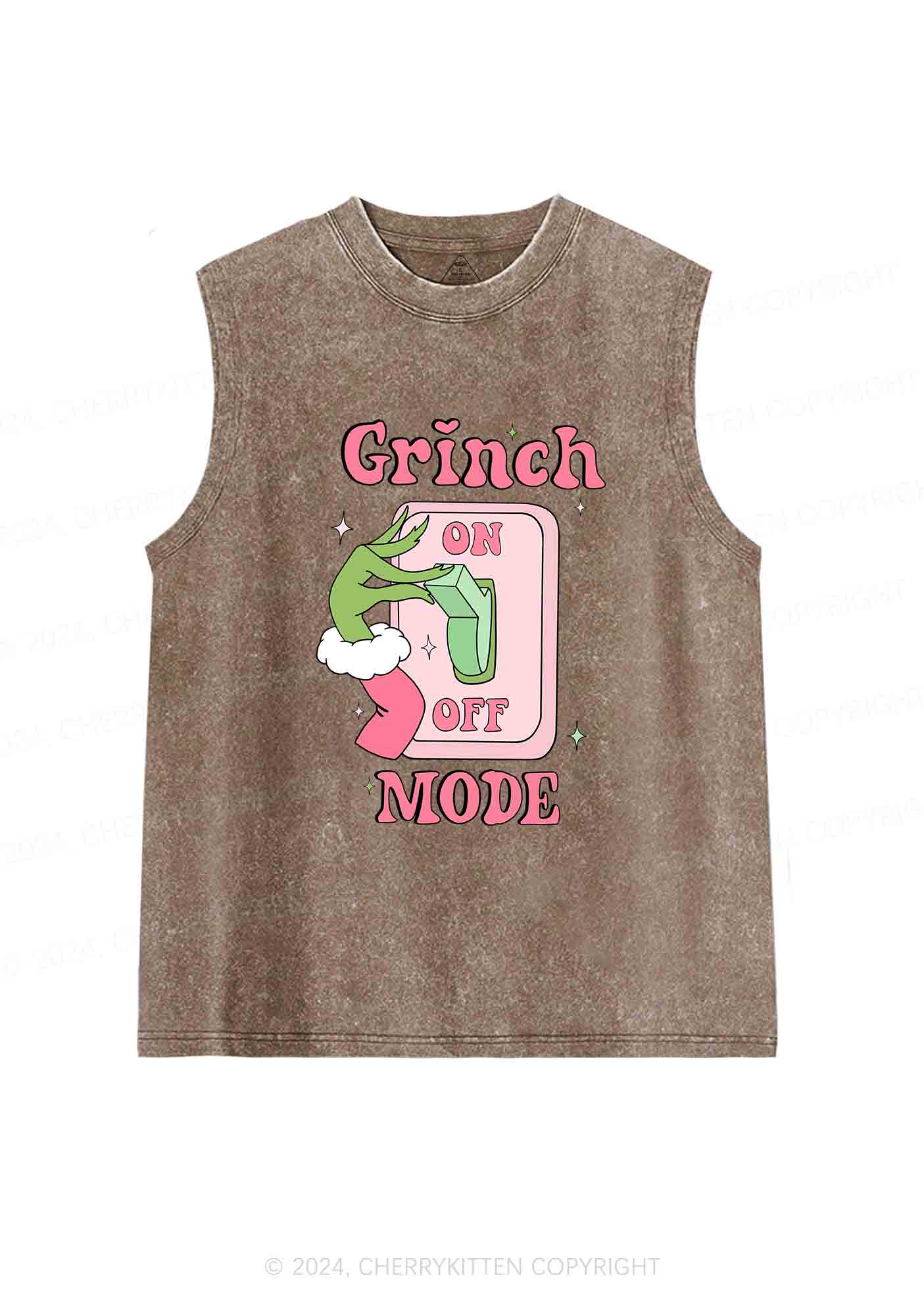 Christmas On Off Mode Y2K Washed Tank Cherrykitten