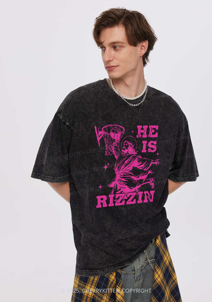 He Is Rizzin Y2K Washed Tee Cherrykitten