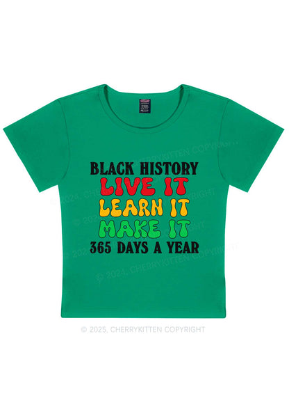 Live It Learn It Make It Y2K Baby Tee Cherrykitten