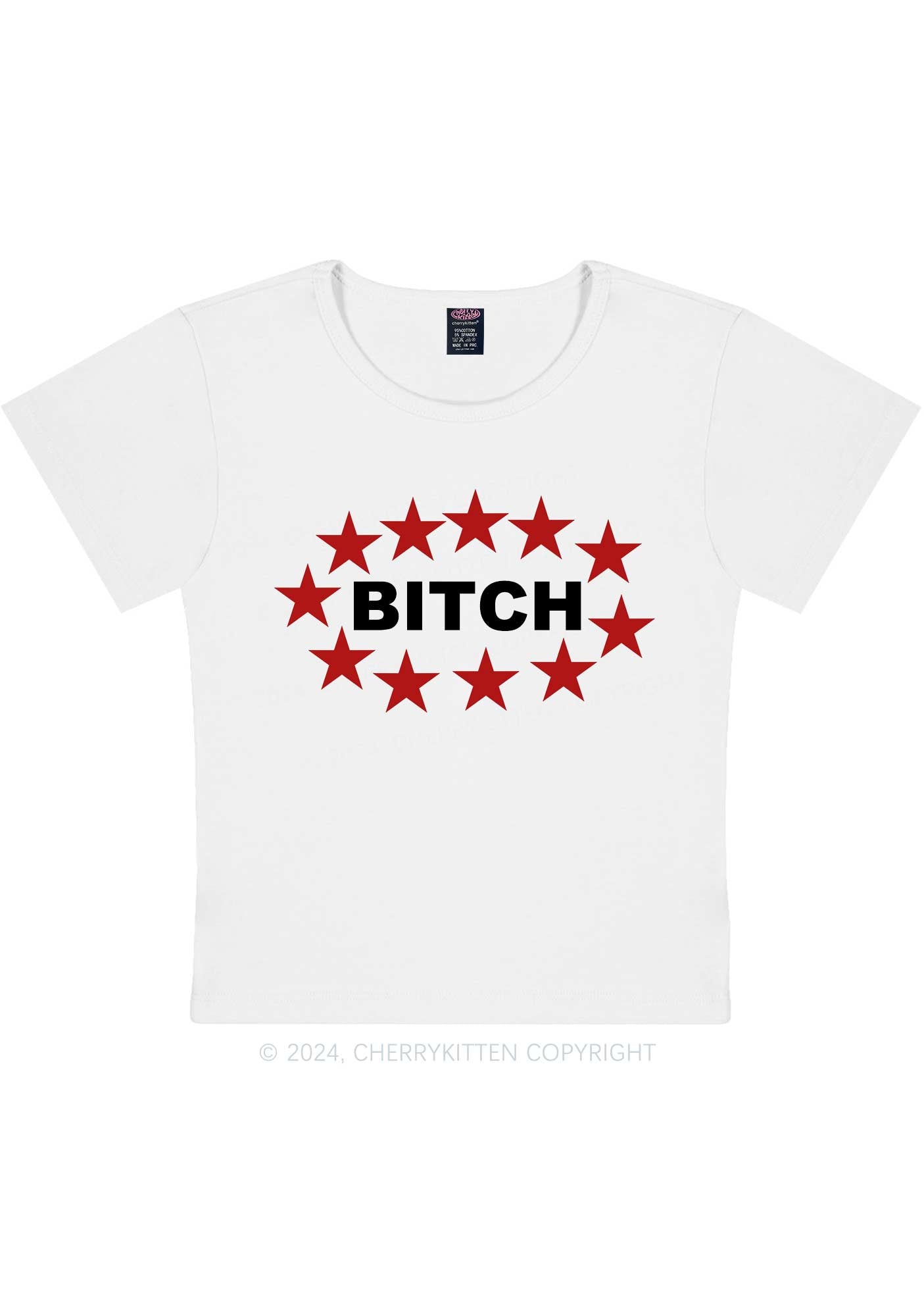 Bxxch Stars Y2K Baby Tee Cherrykitten