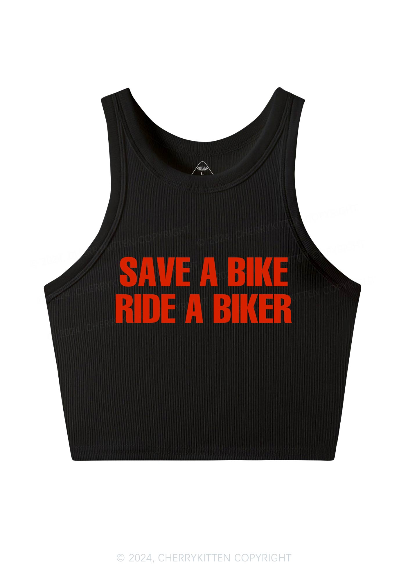 Save Bike Ride Biker Y2K Crop Tank Top Cherrykitten