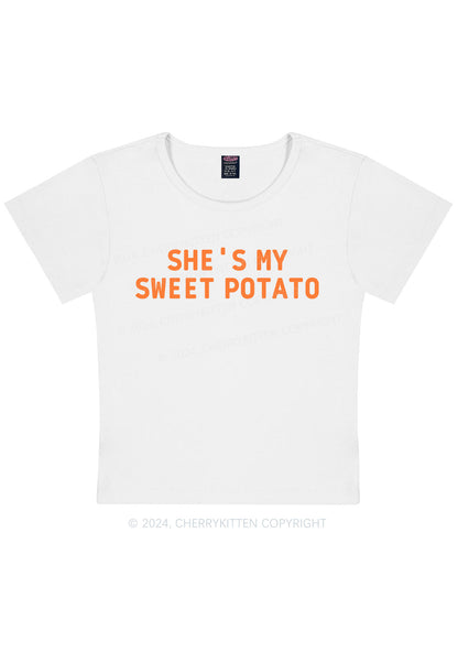 Sweet Potato Y2K Valentine's Day Baby Tee Cherrykitten