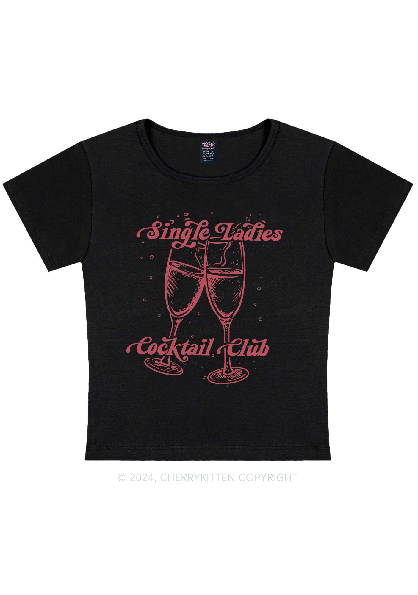 Single Ladies Y2K Valentine's Day Baby Tee Cherrykitten