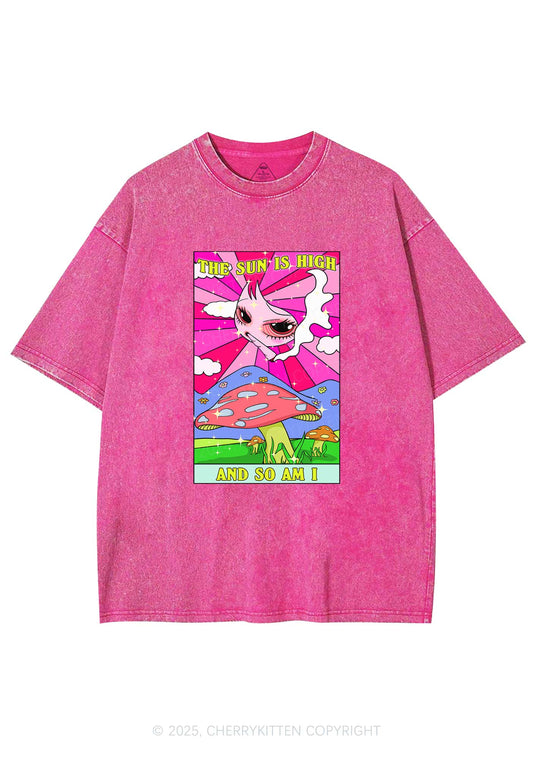 The Sun Is High Y2K Washed Tee Cherrykitten