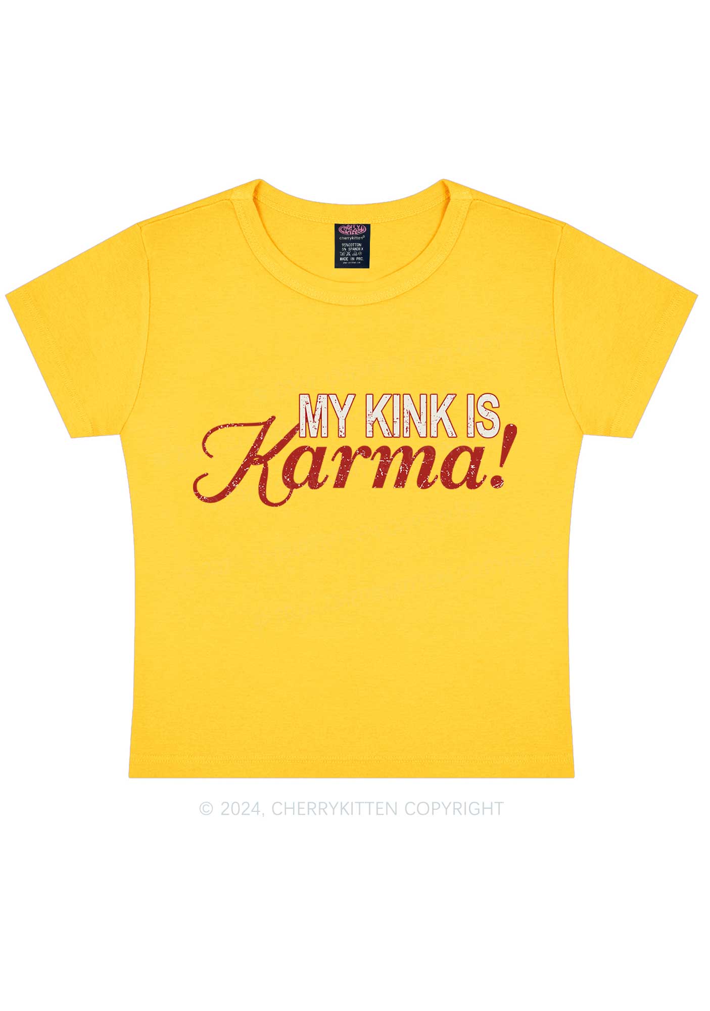 My Kink Is Karma Y2K Baby Tee Cherrykitten