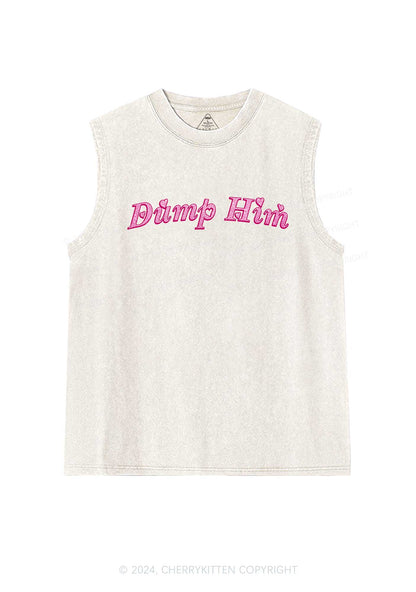 Dump Him Y2K Valentine's Day Washed Tank Cherrykitten