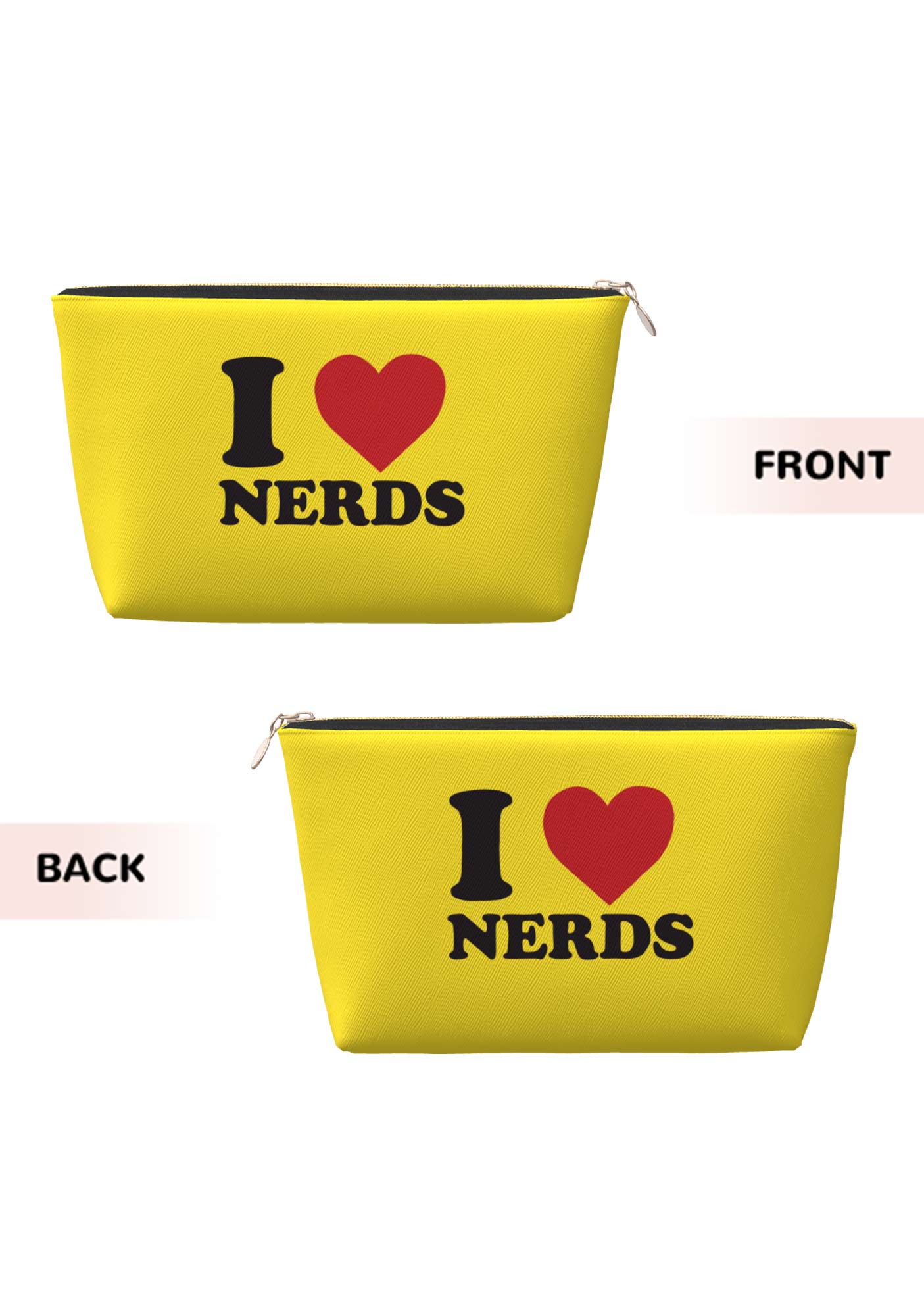 I Love Nerds Y2K Leather Makeup Bag Cherrykitten