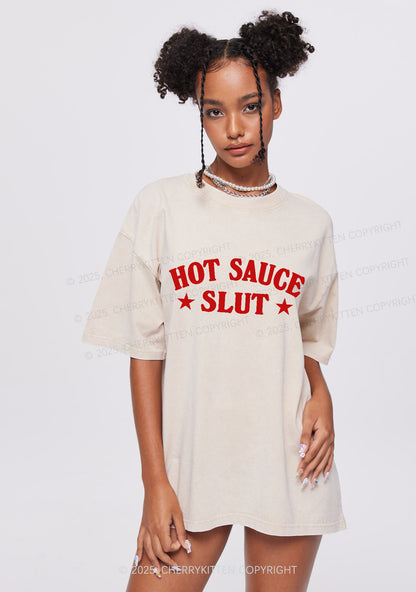 Hot Sauce Slxt Y2K Washed Tee Cherrykitten