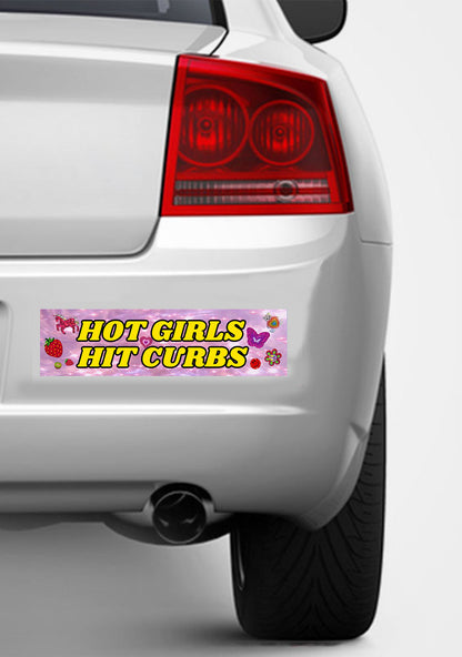 Hot Girls Hit Curbs Y2K Car Bumper Magnet Cherrykitten