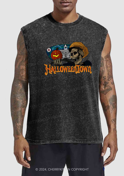 Halloween Town Cab Y2K Washed Tank Cherrykitten